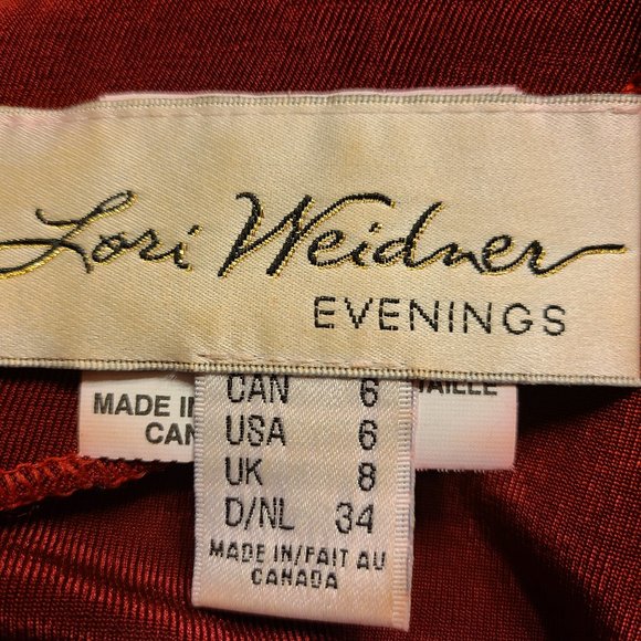Vintage Lori Weidner Garnet Gown - Picture 14 of 14
